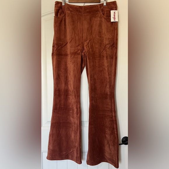 NWT Wrangler Burnt Orange Color Pull On Corduroy Flare Pants Sz XL - Picture 14 of 16